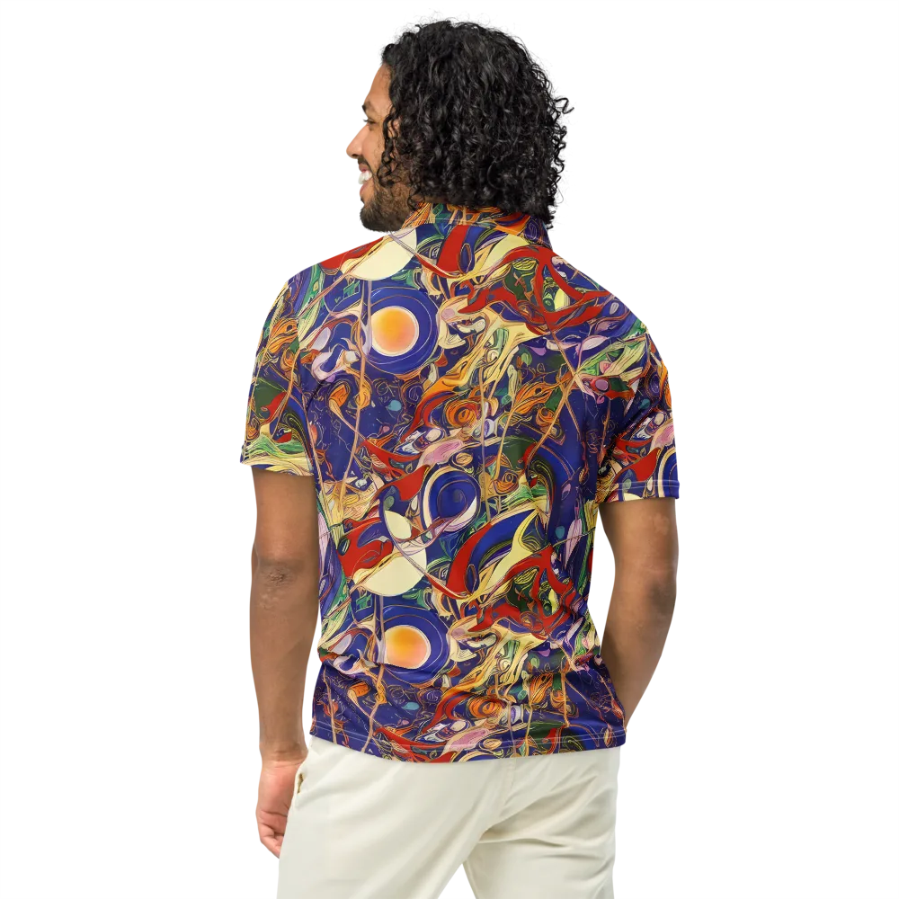 Navy Metamorphosis on Men's Slim Fit Polo Shirt — Back