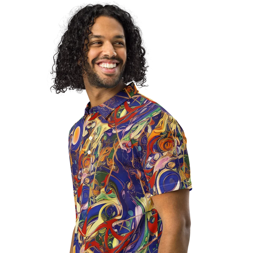 Navy Metamorphosis on Men's Slim Fit Polo Shirt — Left Front