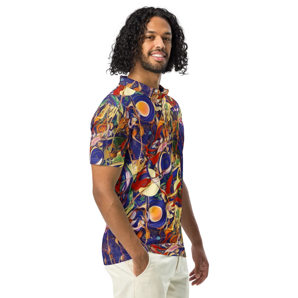 Navy Metamorphosis on Men's Slim Fit Polo Shirt — Right Front