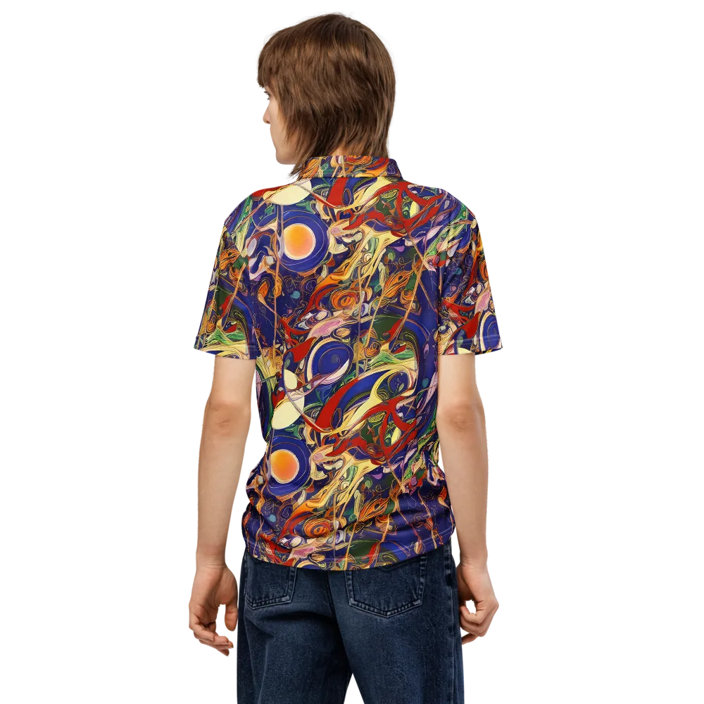 Navy Metamorphosis on Men's Slim Fit Polo Shirt — Back