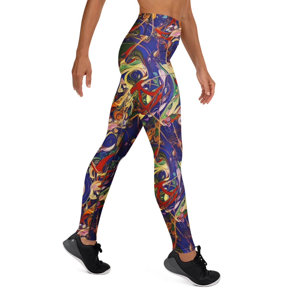 Navy Metamorphosis on Yoga Leggings — Right