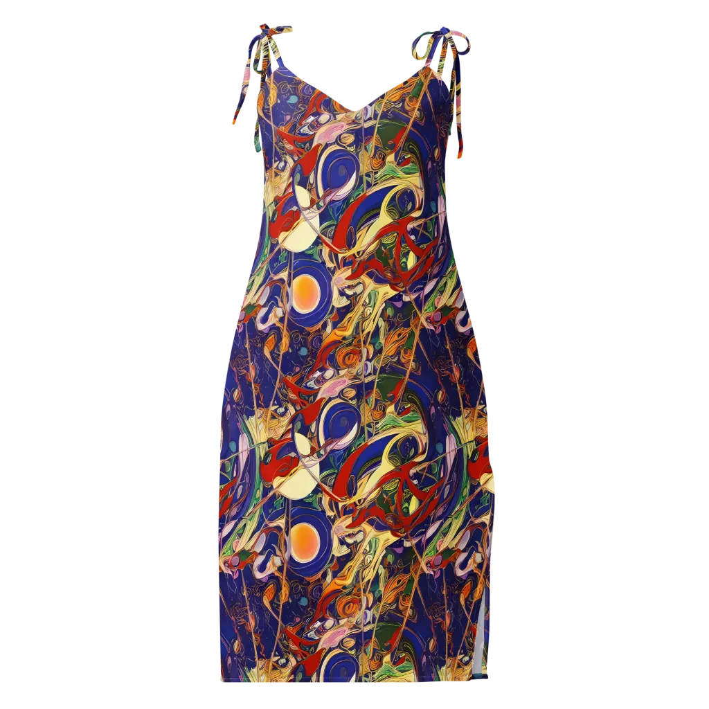 Navy Metamorphosis on Slip Dress — Front