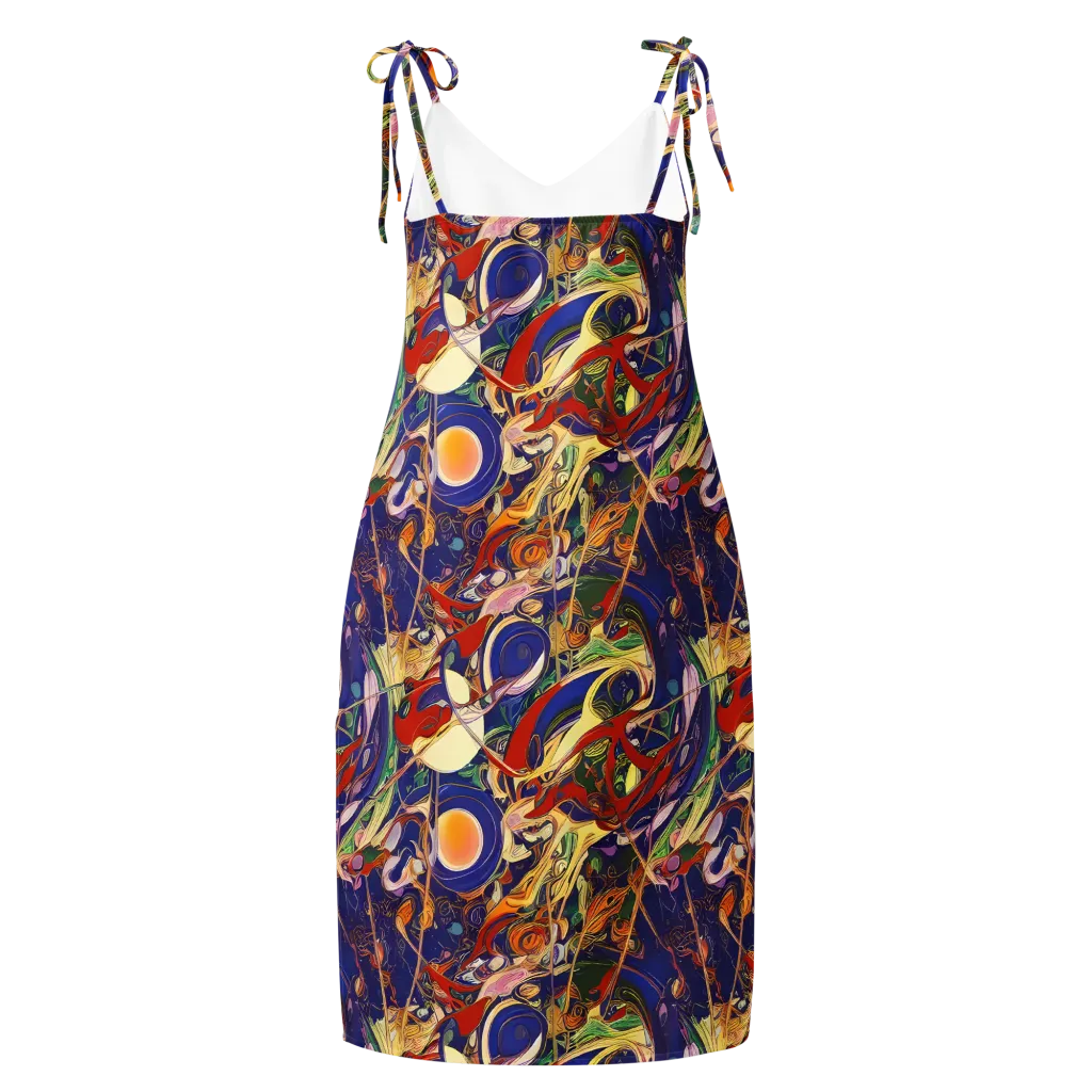 Navy Metamorphosis on Slip Dress — Back