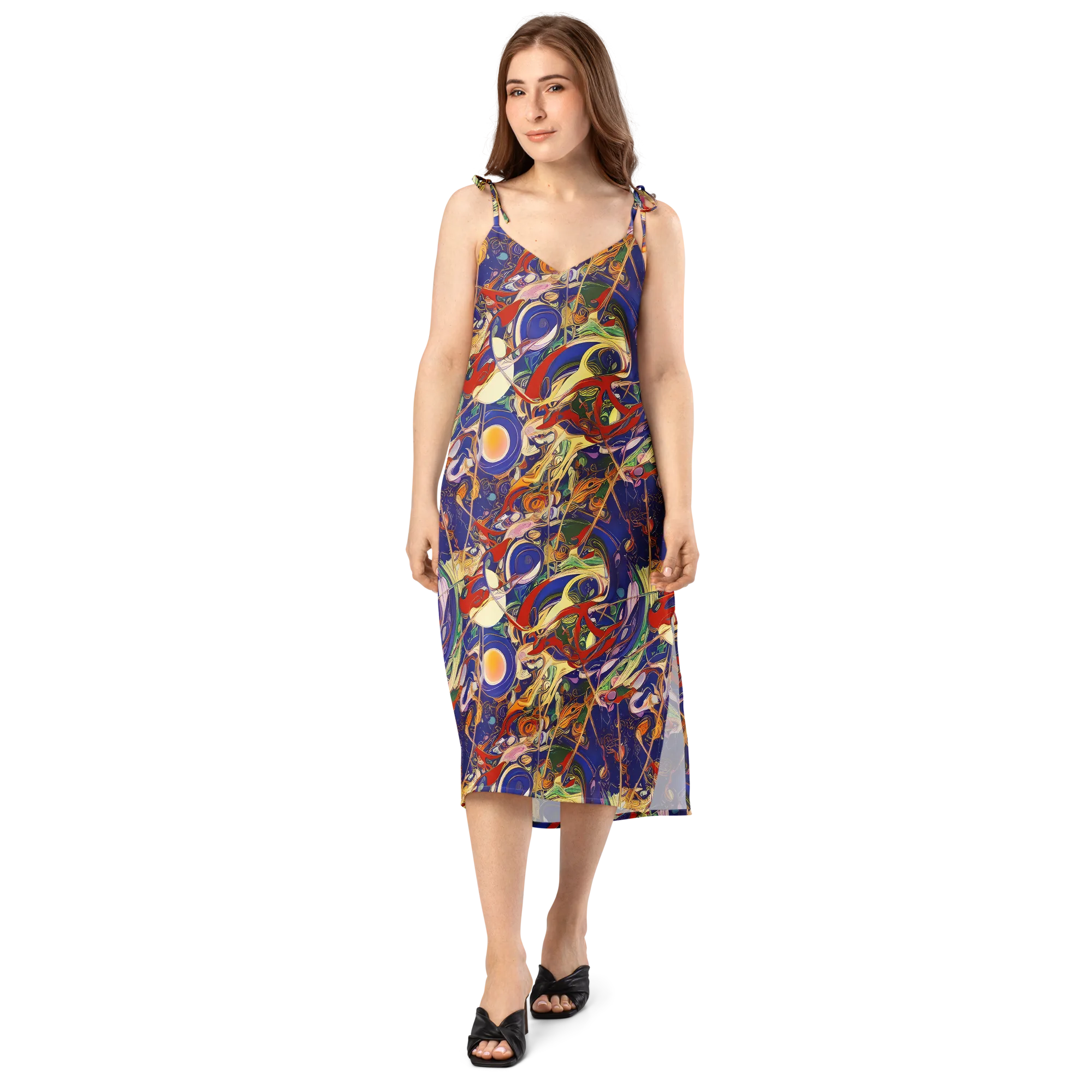 Navy Metamorphosis on Slip Dress — Front