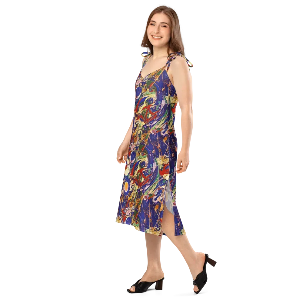 Navy Metamorphosis on Slip Dress — Left Front