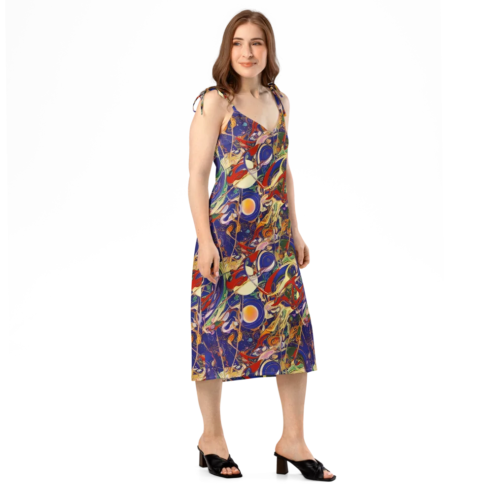 Navy Metamorphosis on Slip Dress — Right Front