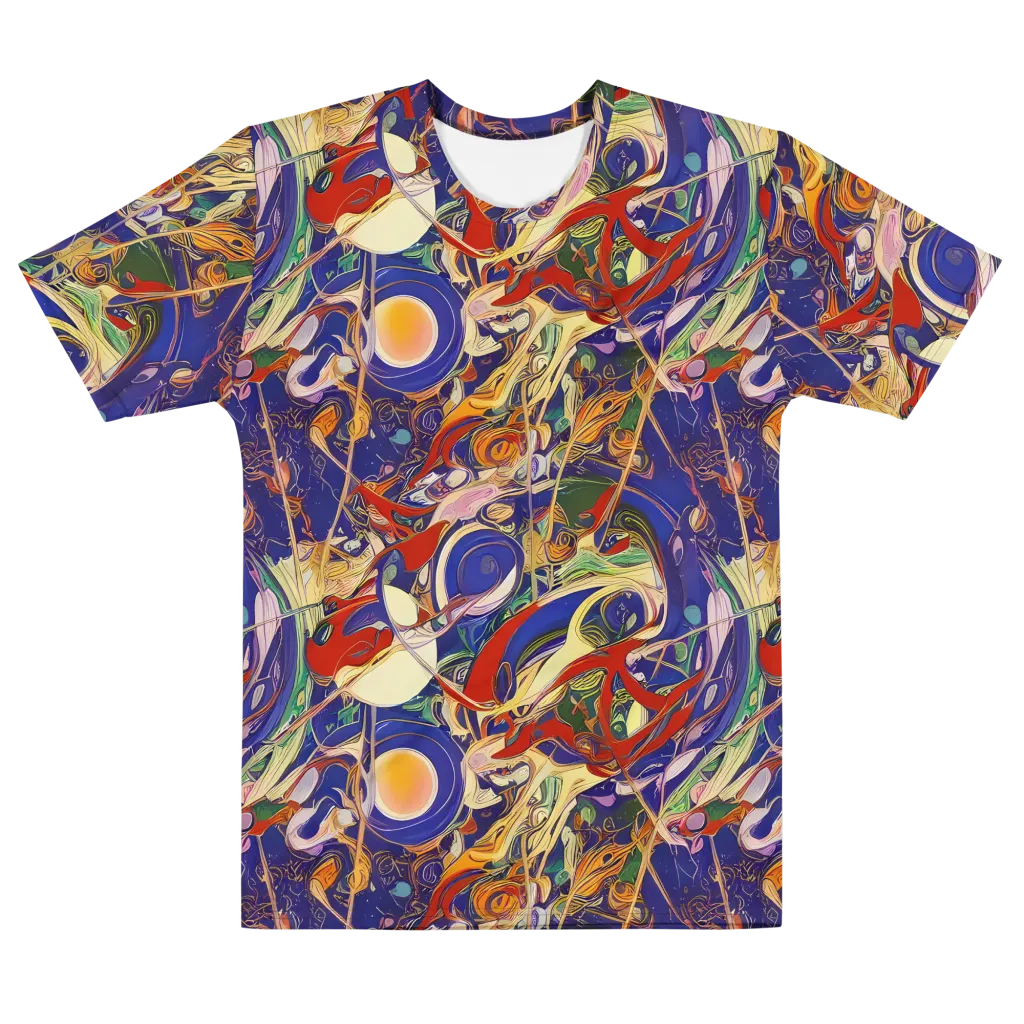 Navy Metamorphosis on Men's Cotton Crew Neck T-Shirt — Front