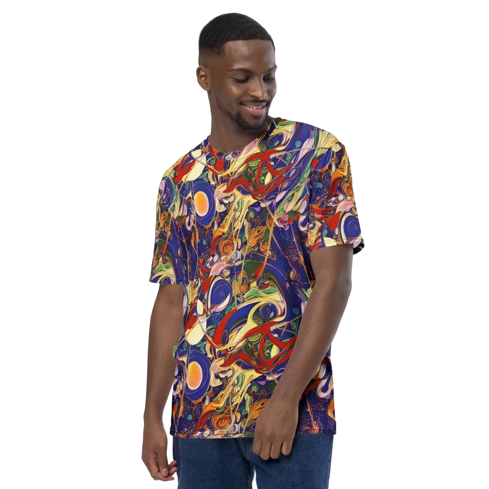 Navy Metamorphosis on Men's Crew Neck T-Shirt — Left