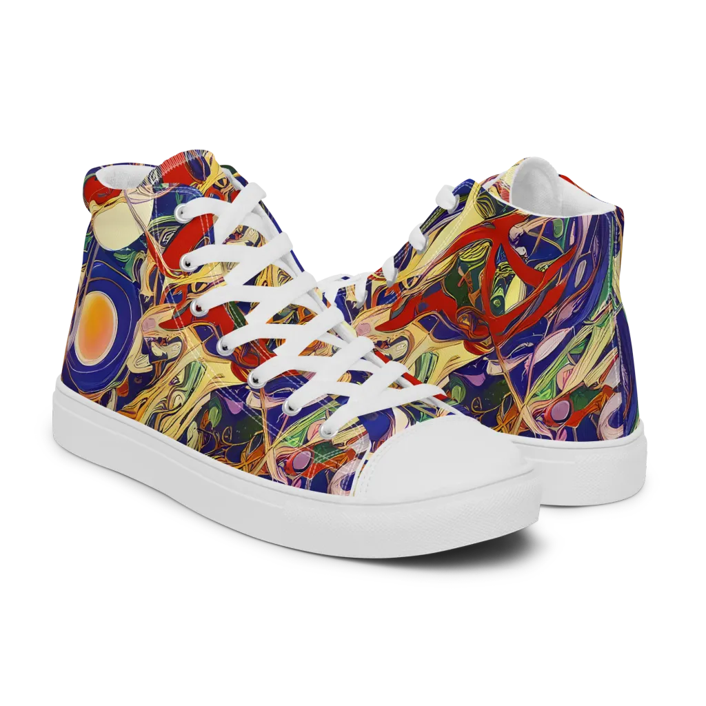 Navy Metamorphosis on Men's High Top Canvas Shoes — Right