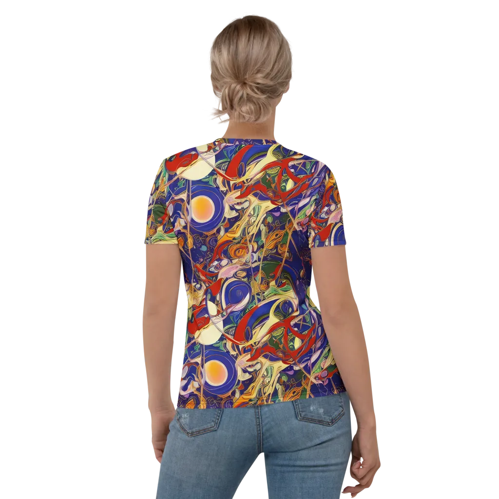 Navy Metamorphosis on Women's Crew Neck T-Shirt — Back