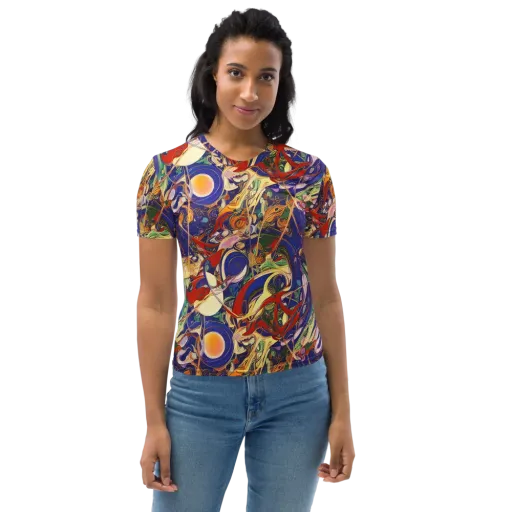 Navy Metamorphosis on a Women's Crew Neck T-Shirt