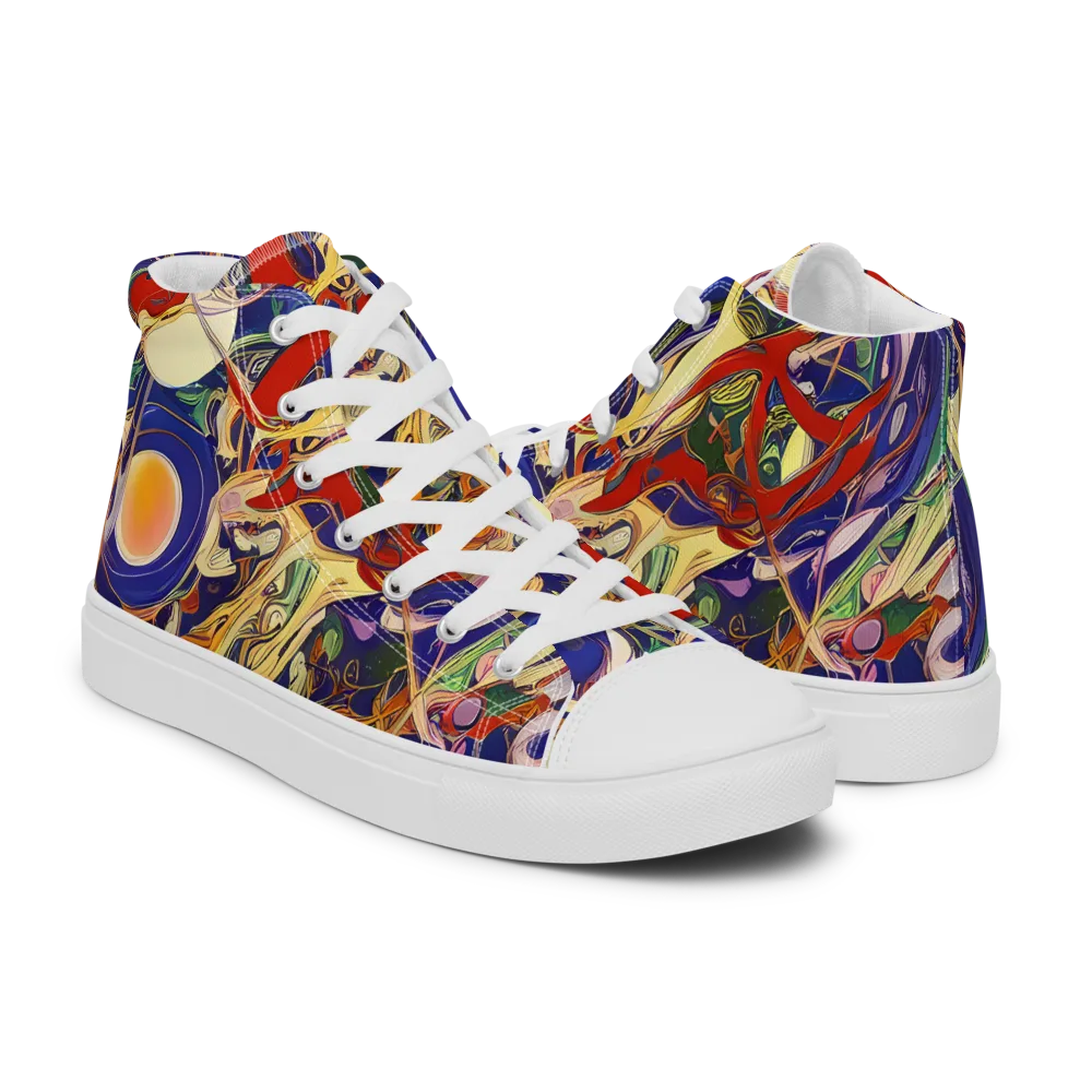 Navy Metamorphosis on Women's High Top Canvas Shoes — Right