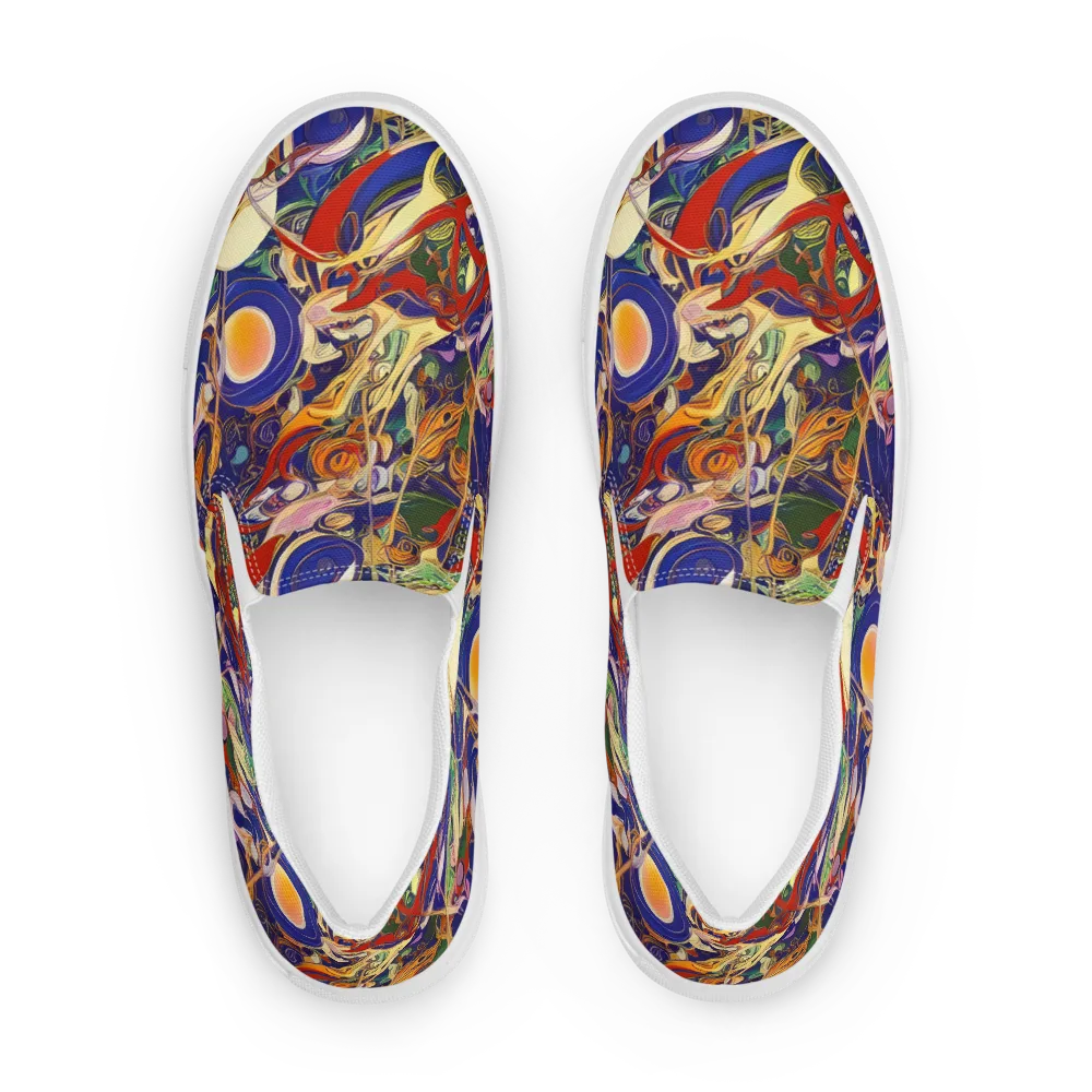 Navy Metamorphosis on Men's Slip-On Canvas Shoes — Front