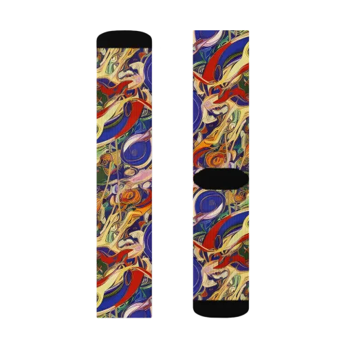 Navy Metamorphosis on a Socks