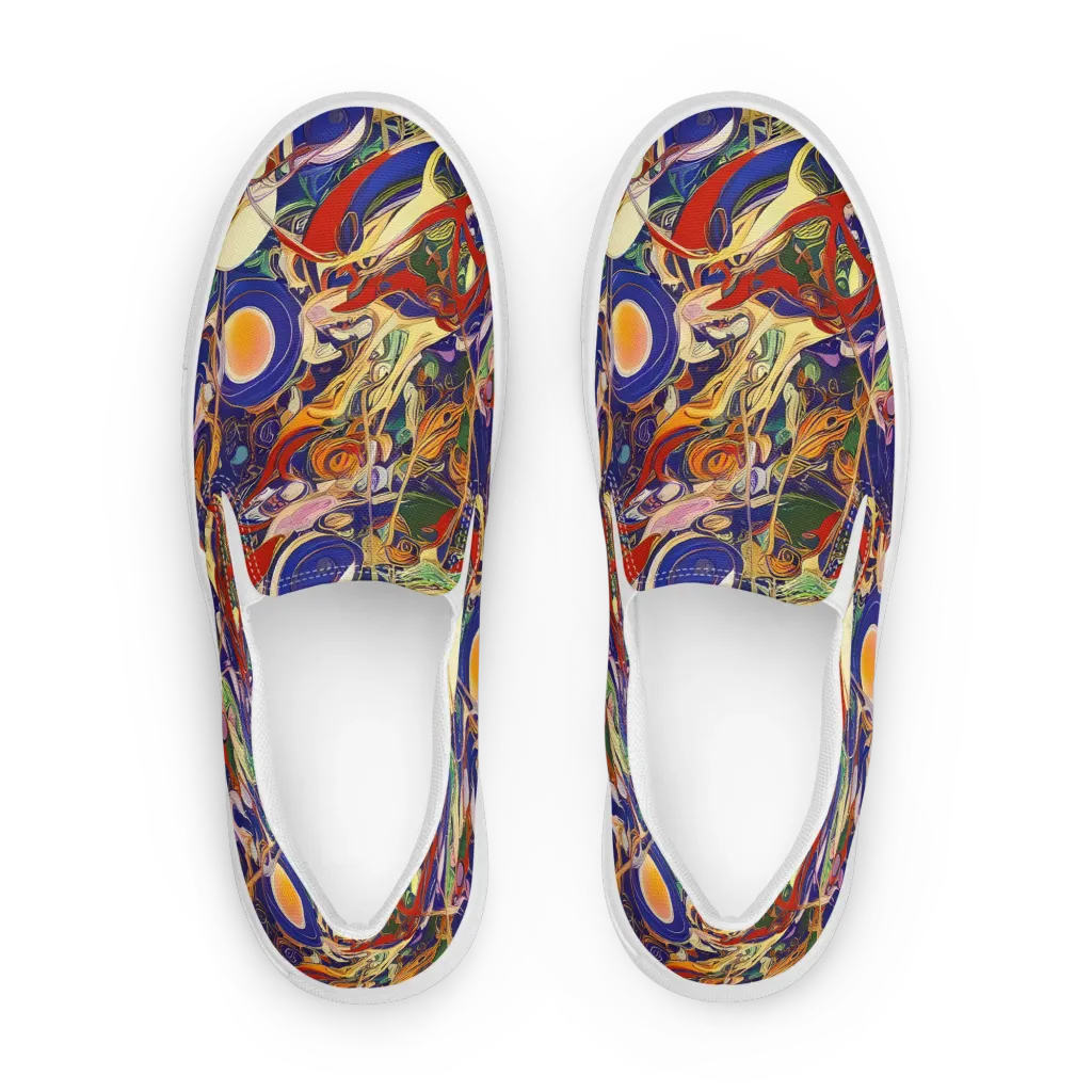 Navy Metamorphosis on Women's Slip-On Canvas Shoes — Front