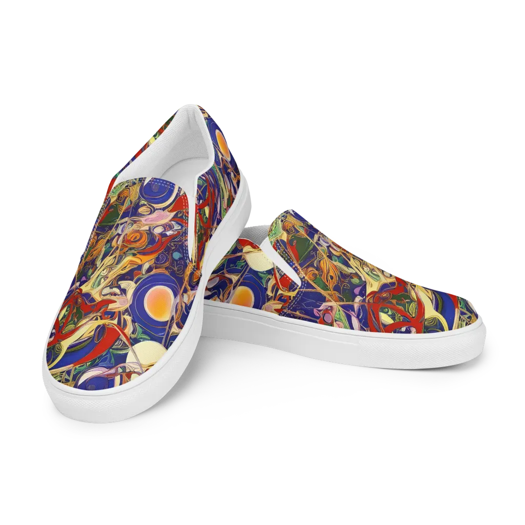 Navy Metamorphosis on Women's Slip-On Canvas Shoes — Left Front