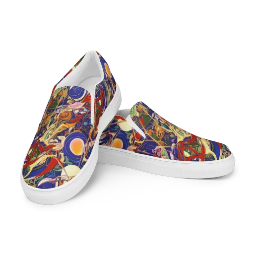 Navy Metamorphosis on a Women's Slip-On Canvas Shoes