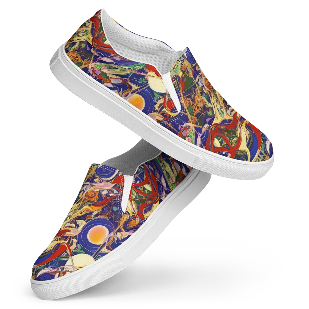 Navy Metamorphosis on Women's Slip-On Canvas Shoes — Front
