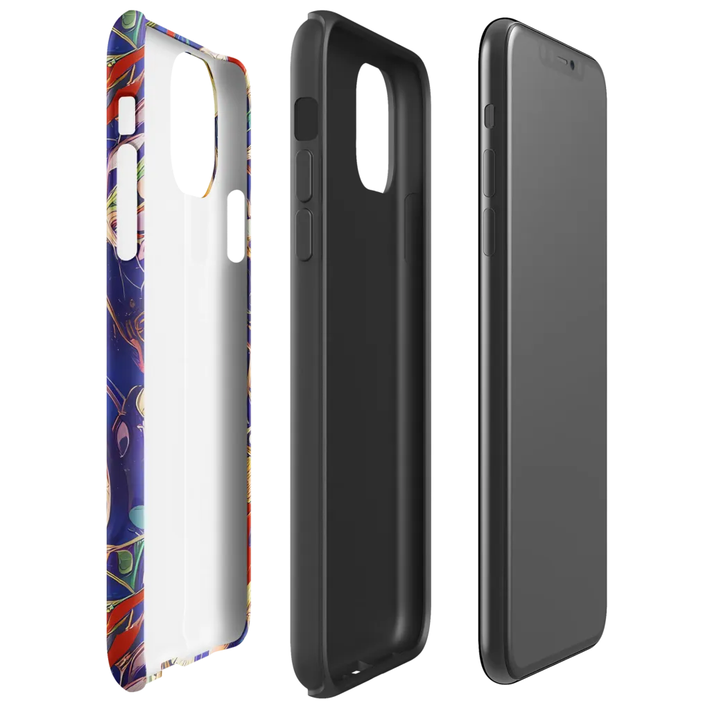 Navy Metamorphosis on Tough Case for iPhone® — Right