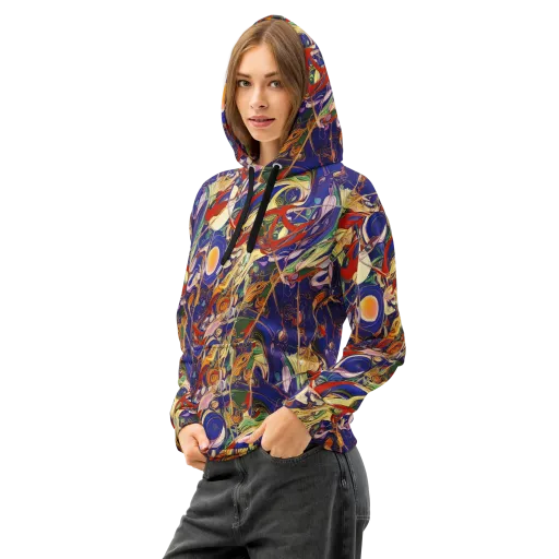 Navy Metamorphosis on a Cotton Hoodie