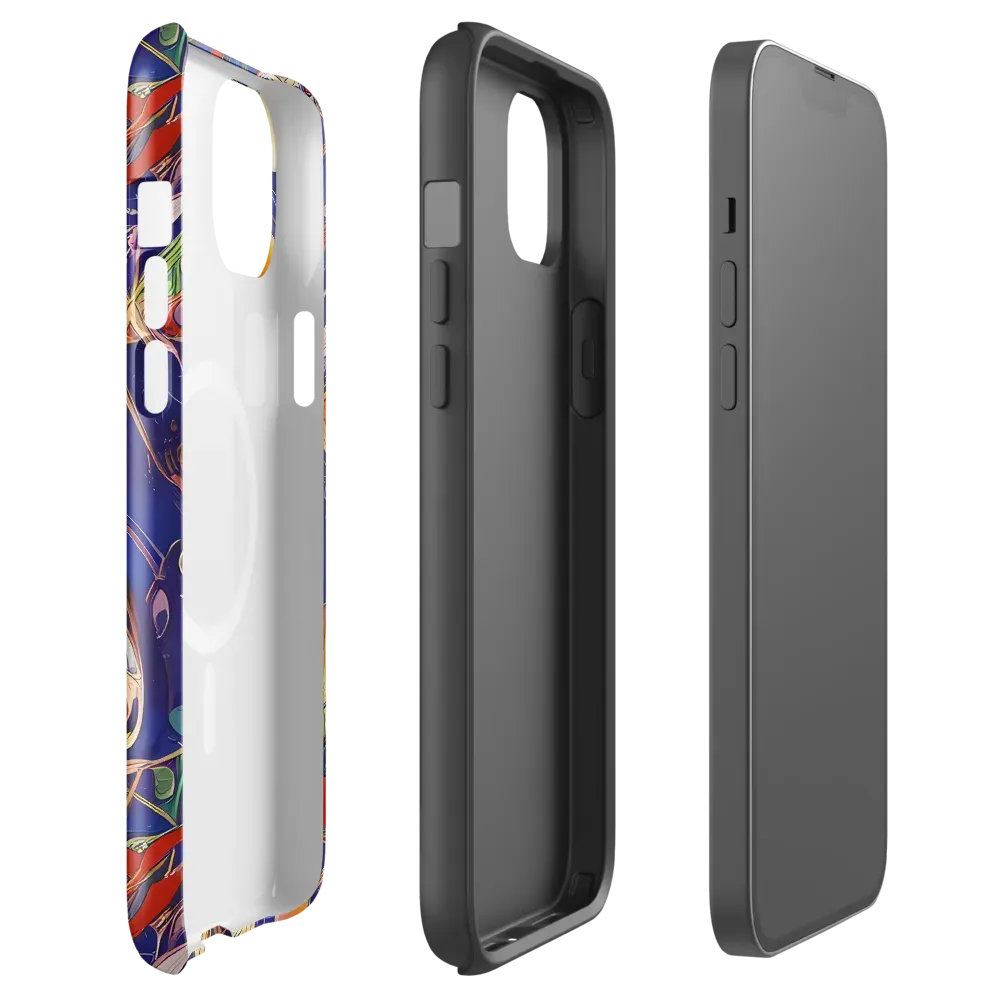 Navy Metamorphosis on MagSafe Tough Case for iPhone® — Front