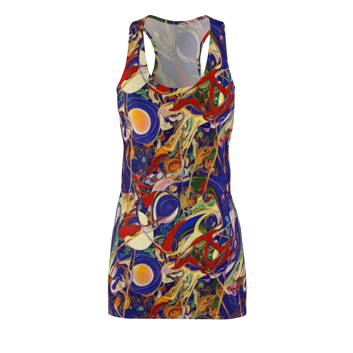 Navy Metamorphosis on Racerback Dress — Front