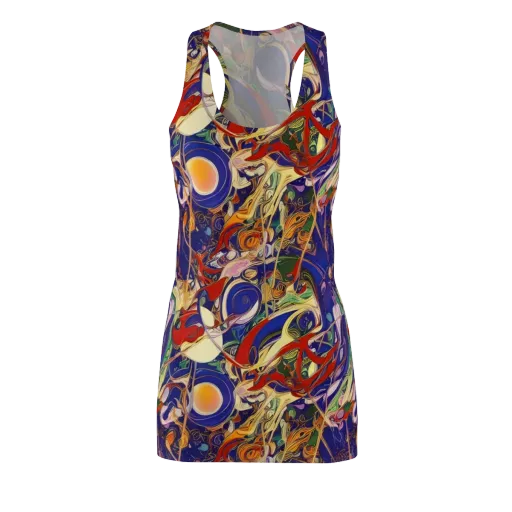 Navy Metamorphosis on a Racerback Dress