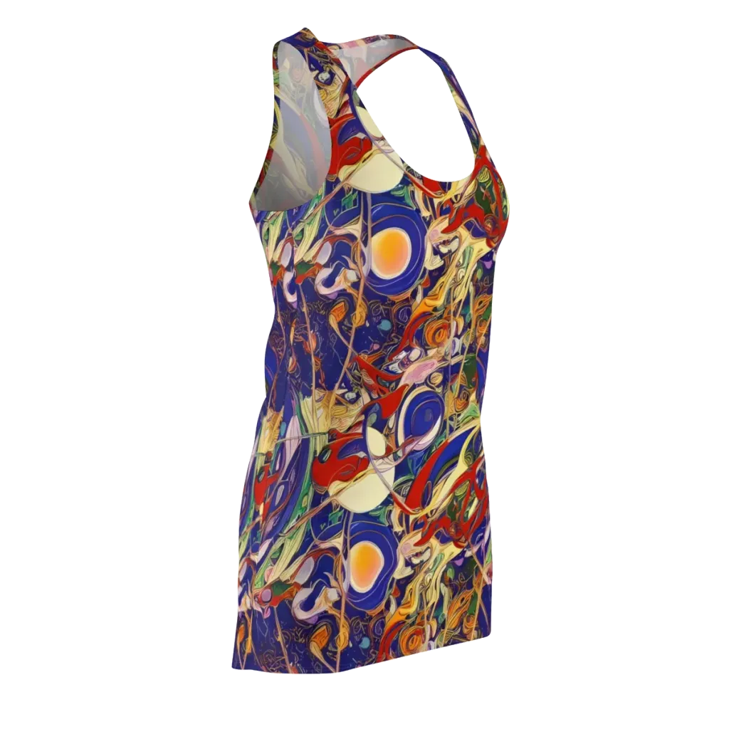 Navy Metamorphosis on Racerback Dress — Front Side