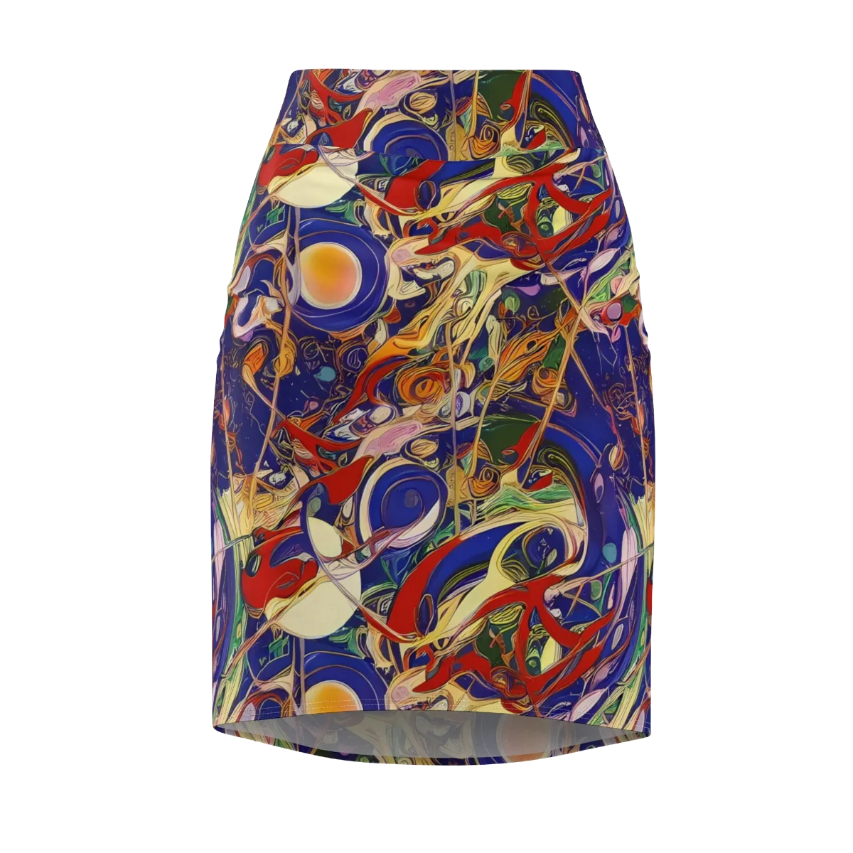 Navy Metamorphosis on Pencil Skirt — Front