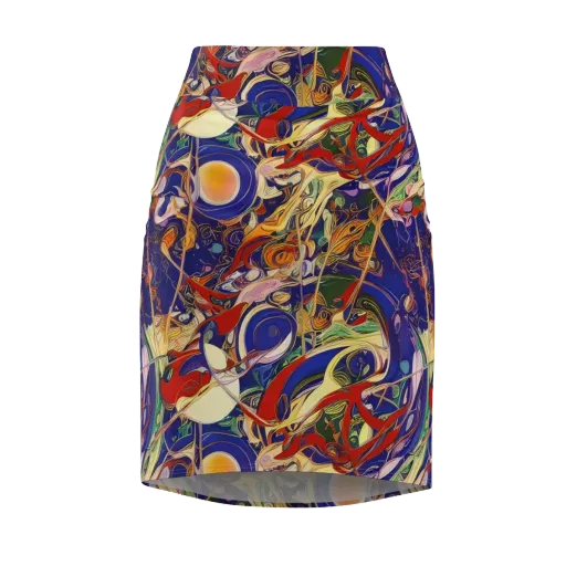 Navy Metamorphosis on a Pencil Skirt