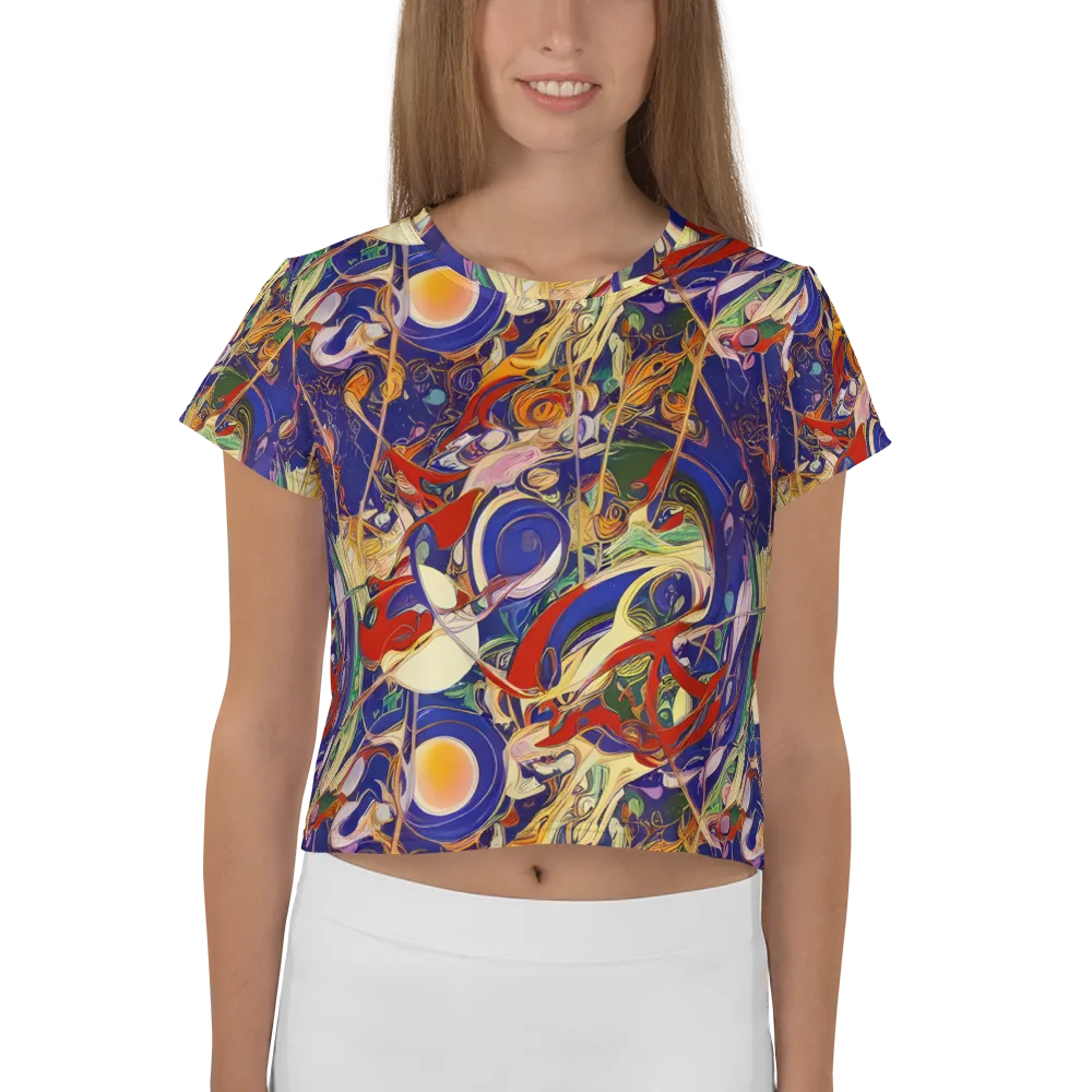 Navy Metamorphosis on Crop Tee — Front