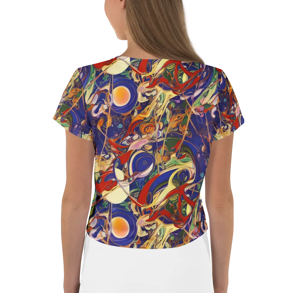 Navy Metamorphosis on Crop Tee — Back