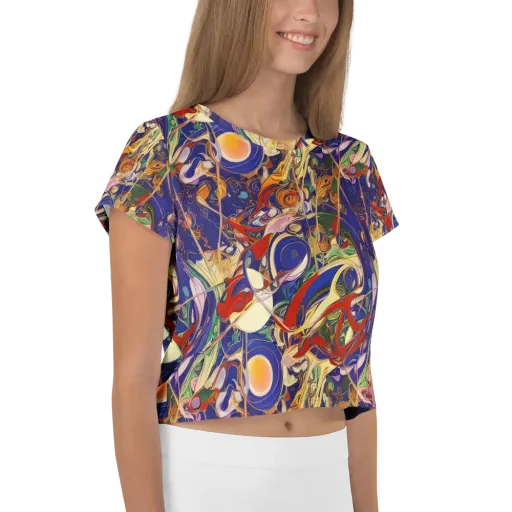 Navy Metamorphosis on a Crop Tee