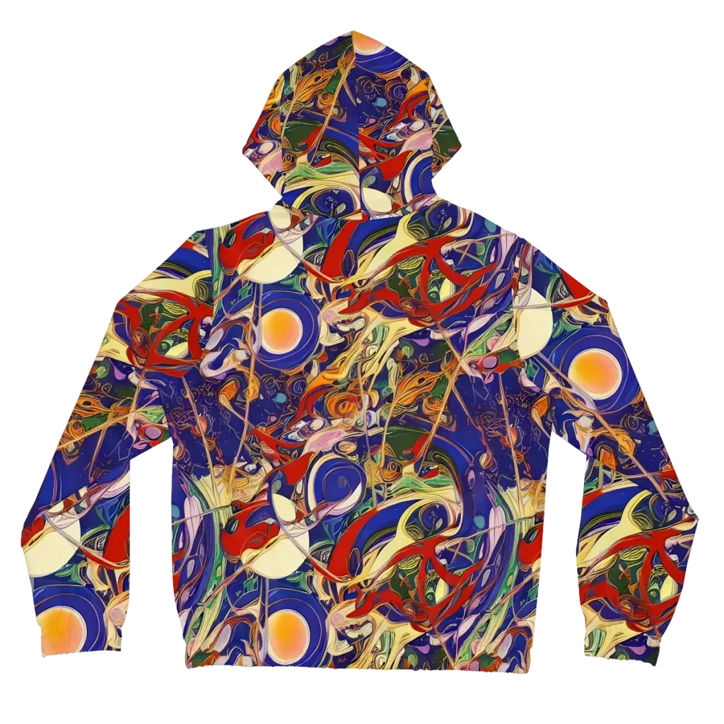 Navy Metamorphosis on Women's Full-Zip Hoodie — Back