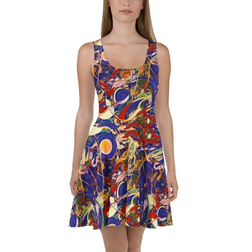 Navy Metamorphosis on Skater Dress — Front