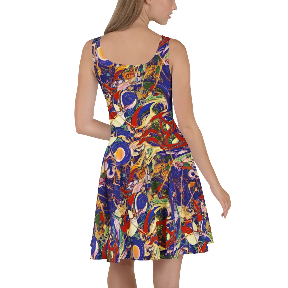 Navy Metamorphosis on Skater Dress — Back