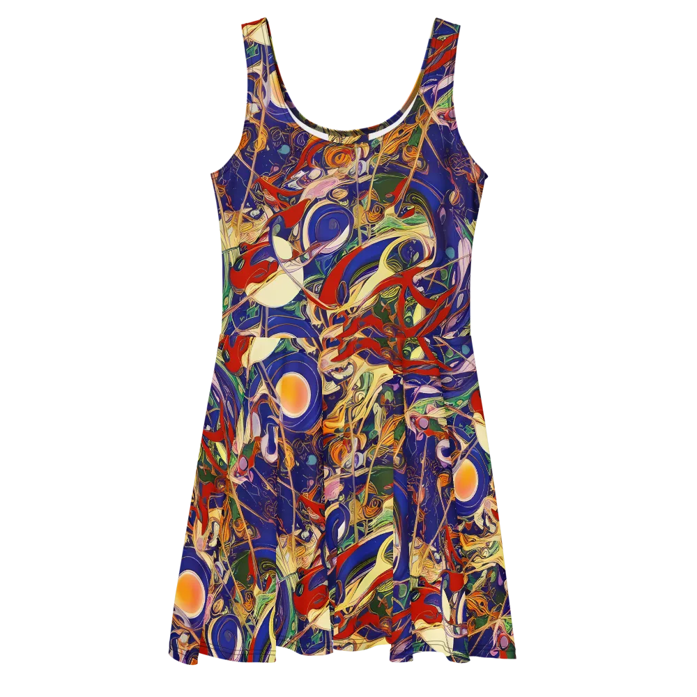 Navy Metamorphosis on Skater Dress — Front
