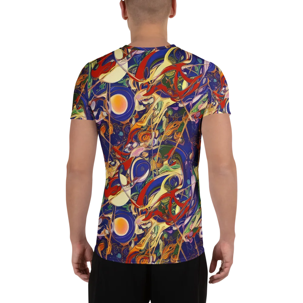 Navy Metamorphosis on Men's Athletic T-Shirt — Back