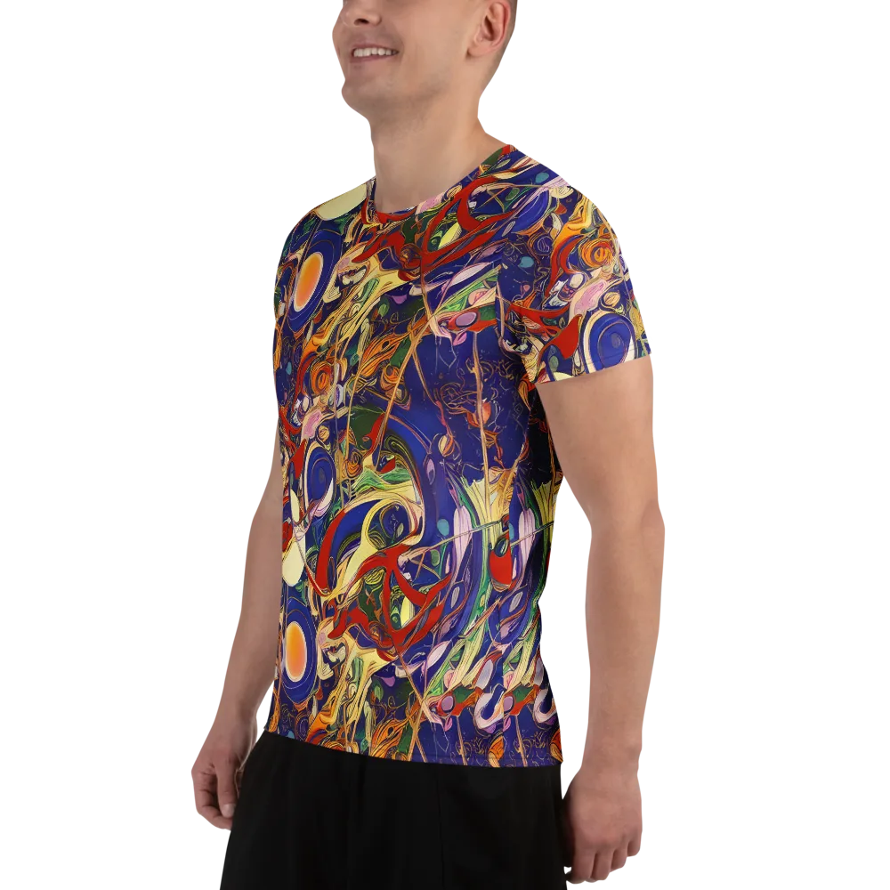Navy Metamorphosis on Men's Athletic T-Shirt — Left