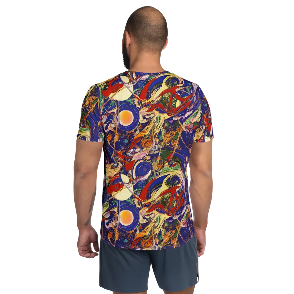 Navy Metamorphosis on Men's Athletic T-Shirt — Back