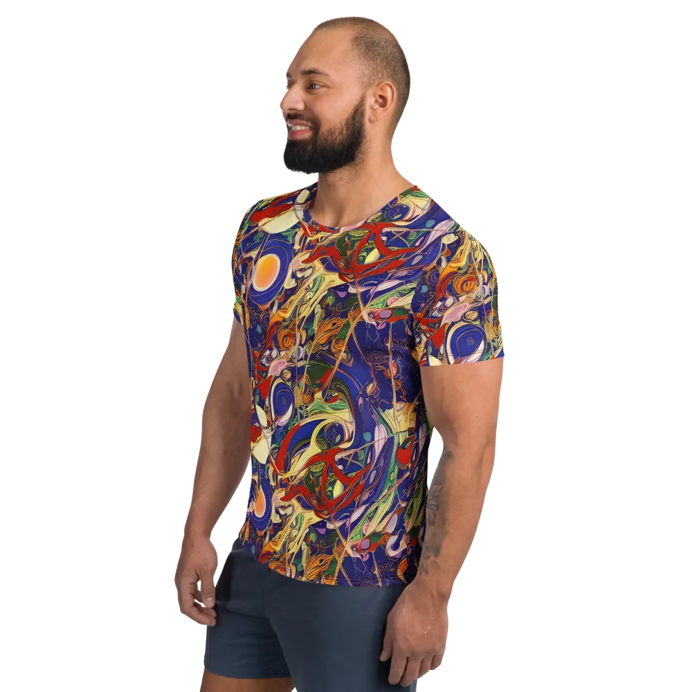 Navy Metamorphosis on Men's Athletic T-Shirt — Left