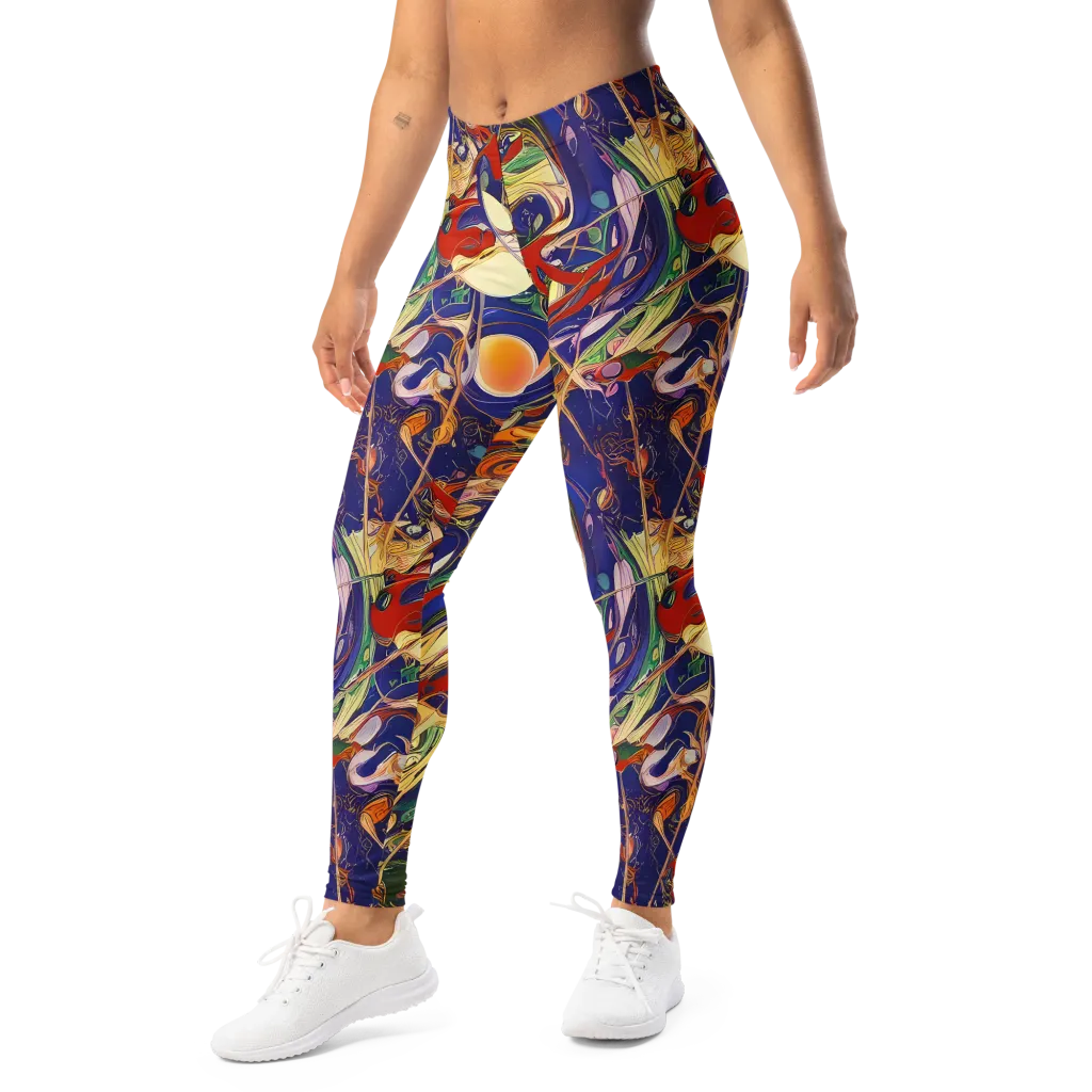 Navy Metamorphosis on Leggings — Left Front