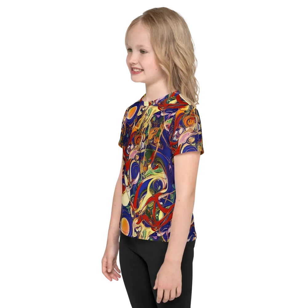 Navy Metamorphosis on Kids Crew Neck T-Shirt — Left