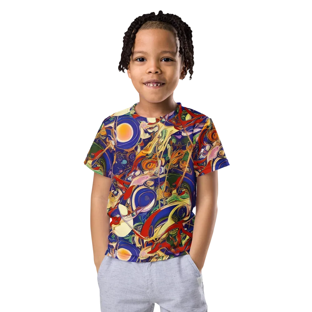 Navy Metamorphosis on Kids Crew Neck T-Shirt — Front