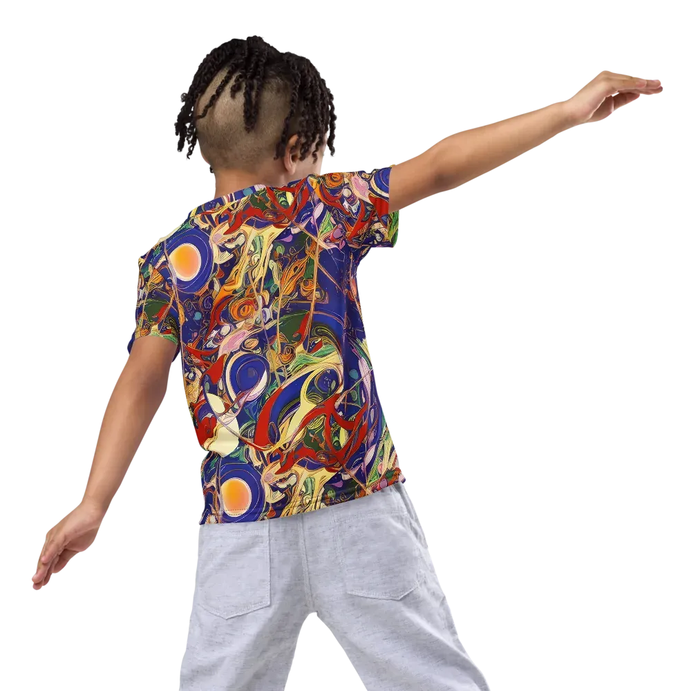 Navy Metamorphosis on Kids Crew Neck T-Shirt — Back
