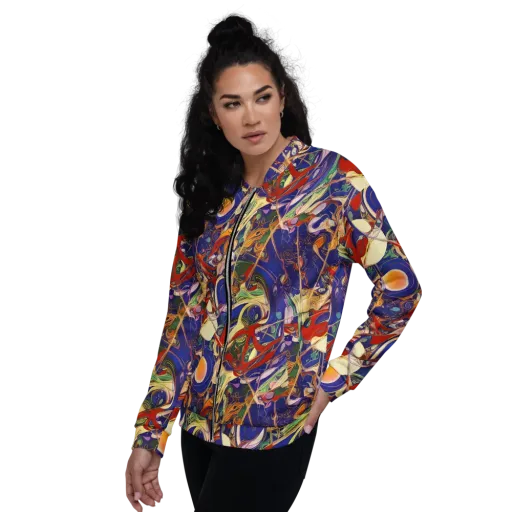Navy Metamorphosis on a Bomber Jacket