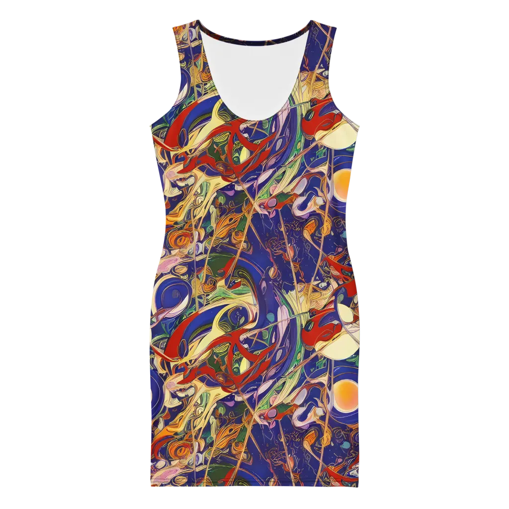 Navy Metamorphosis on Bodycon Dress — Front