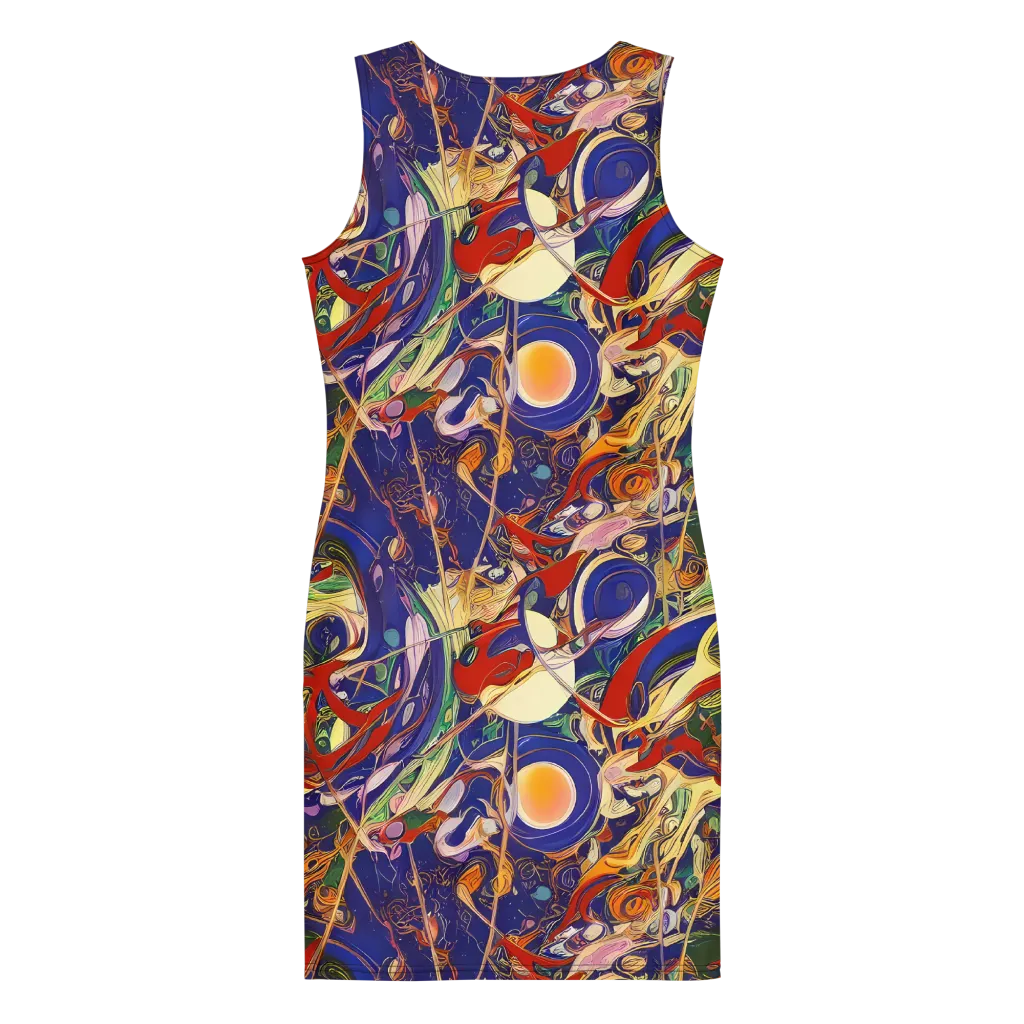 Navy Metamorphosis on Bodycon Dress — Back