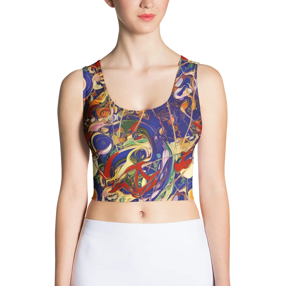 Navy Metamorphosis on Crop Top — Front