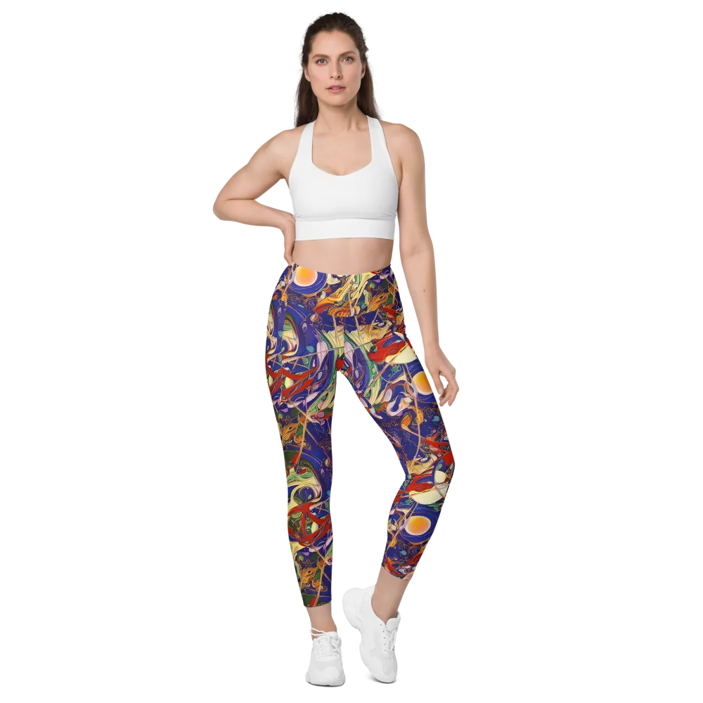 Navy Metamorphosis on Leggings with Pockets — Front
